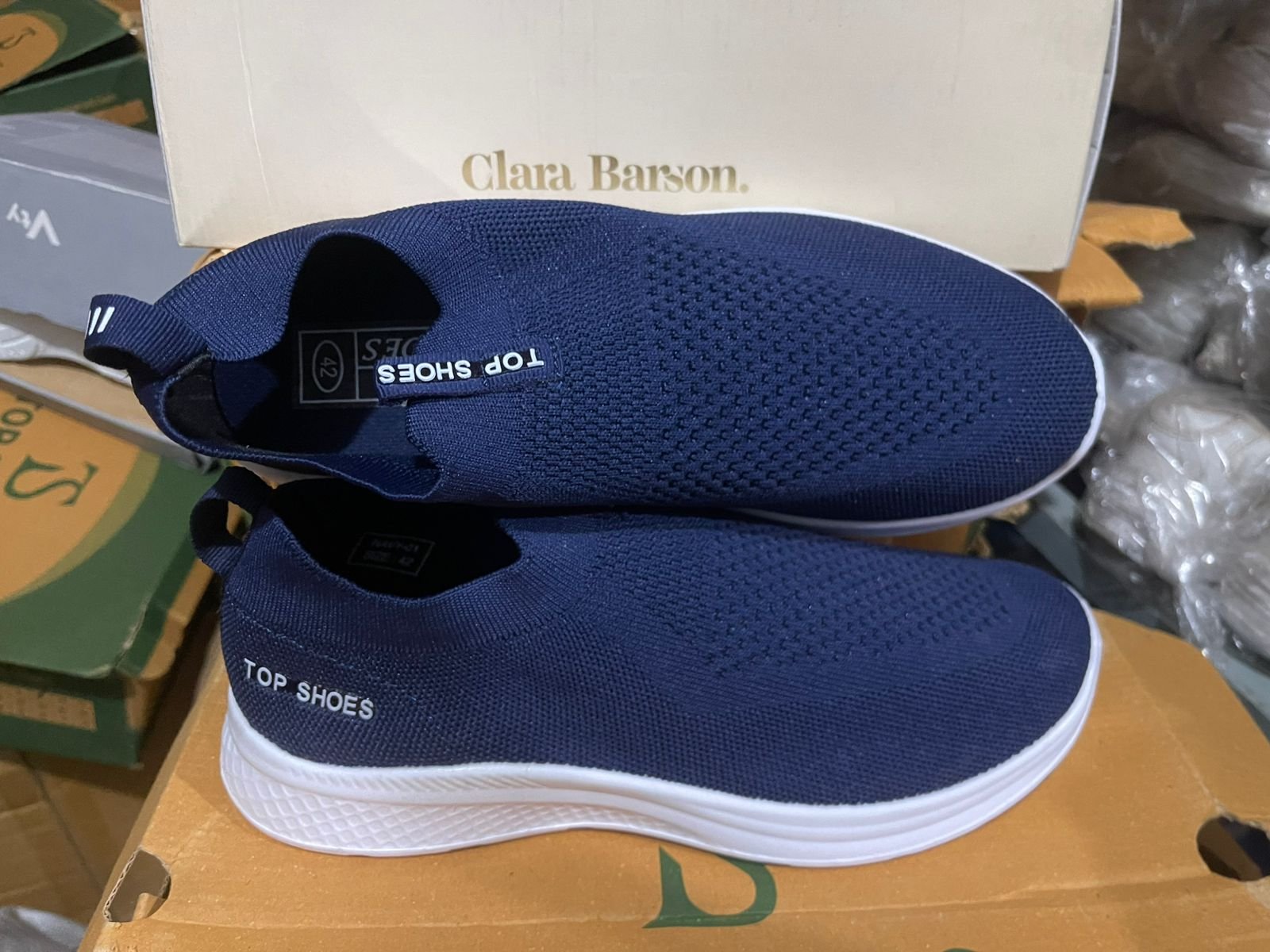 Men's Navy Blue Slip-on Sneakers